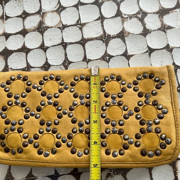 Viola Castellani Leather Backpack w/matching Wallet/wrist purse - Golden Yellow - Picture 16 of 16